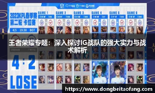 王者荣耀专题：深入探讨IG战队的强大实力与战术解析